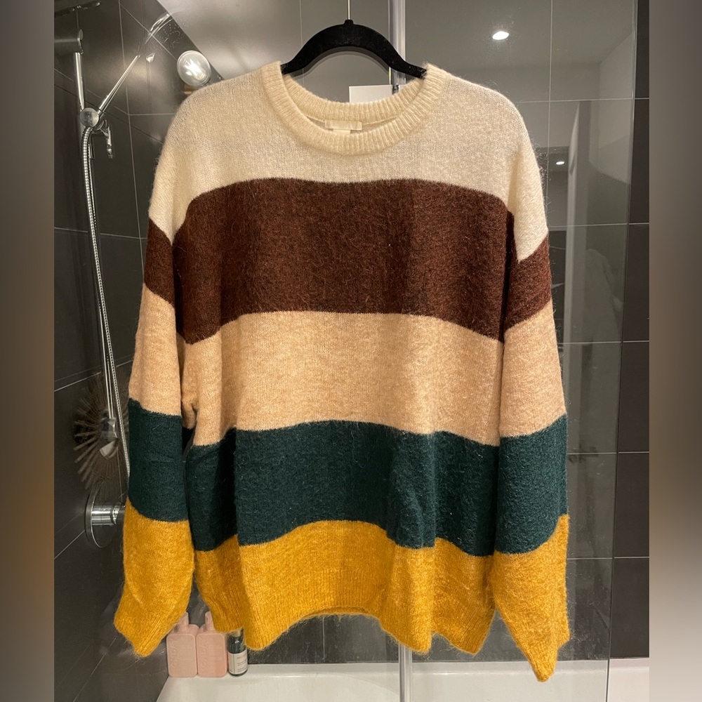 H&M striped mohair blend sweater